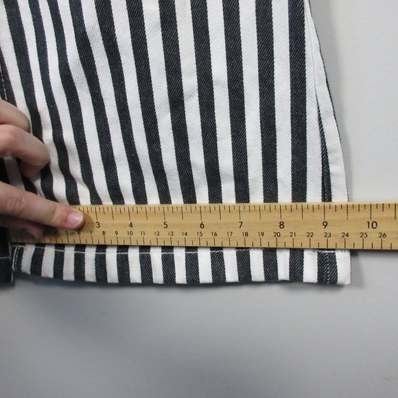 Ochirly Striped Overalls Jumpsuit Women S Black White Wide Leg Goth Grunge 512 - Picture 6 of 12